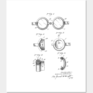 Cushion for Goggles Vintage Patent Hand Drawing Posters and Art